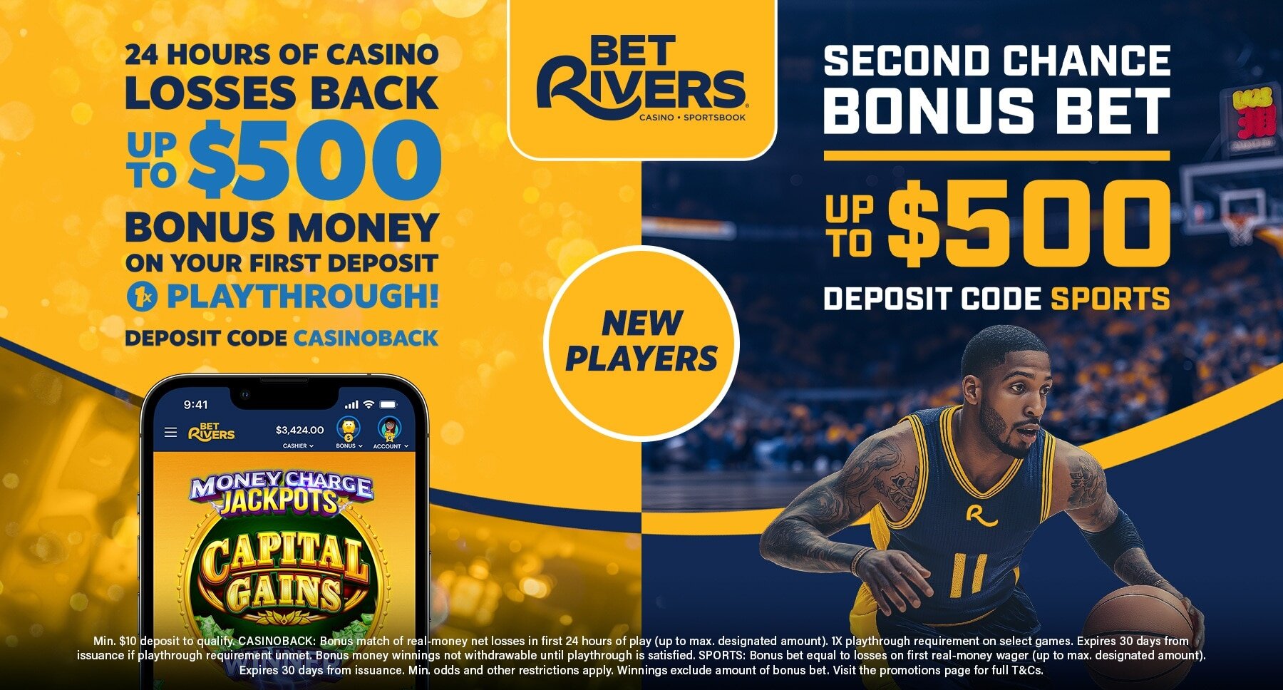 Sports/Casino offers  9/17-ongoing