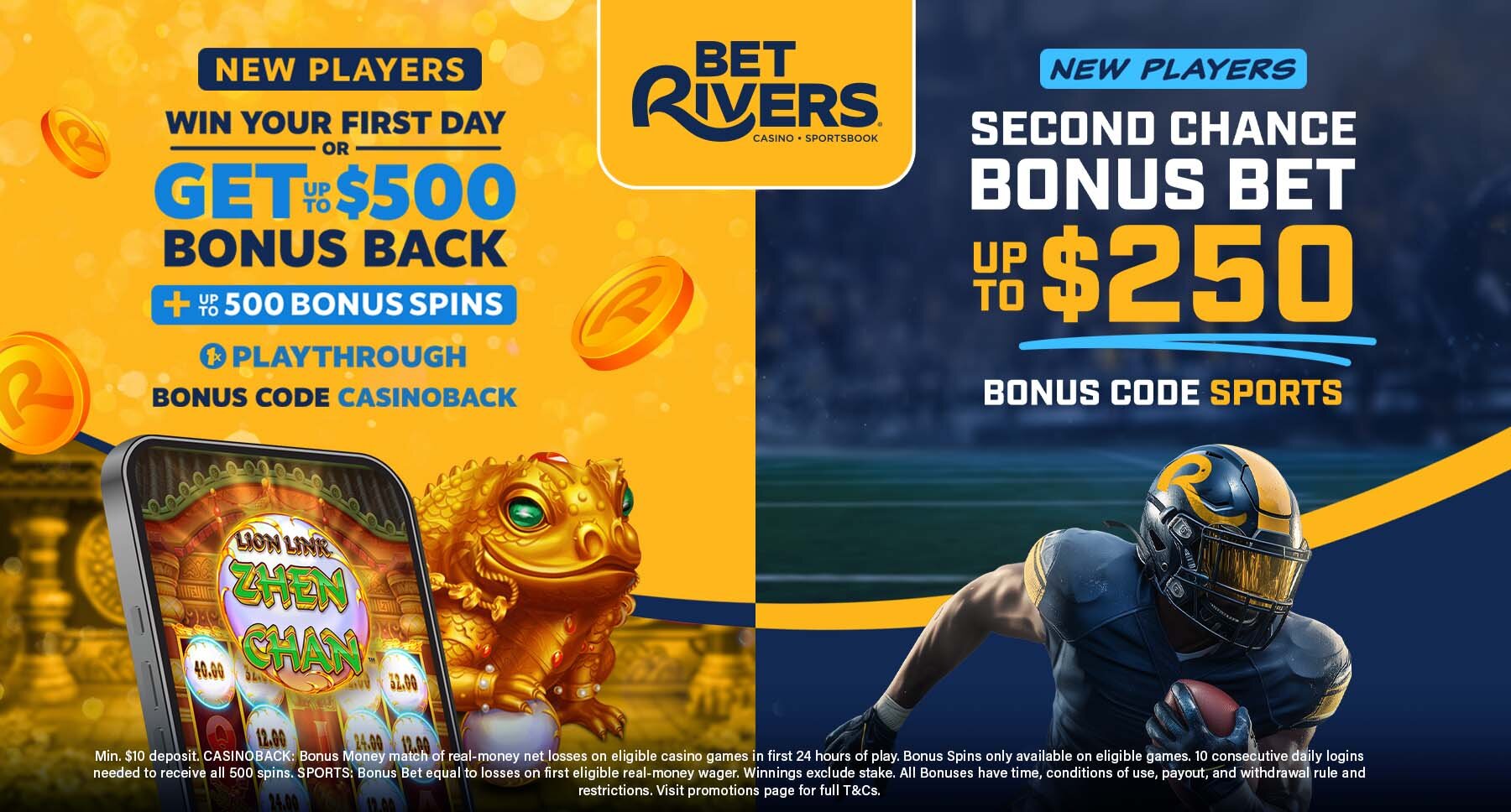 Sports/Casino offers  9/17-Ongoing with Bonus Spins